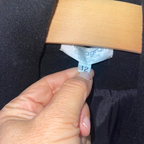 Lew Magram Collection Vintage Womens Blazer Size 12 Black Nautical Military - Picture 6 of 11